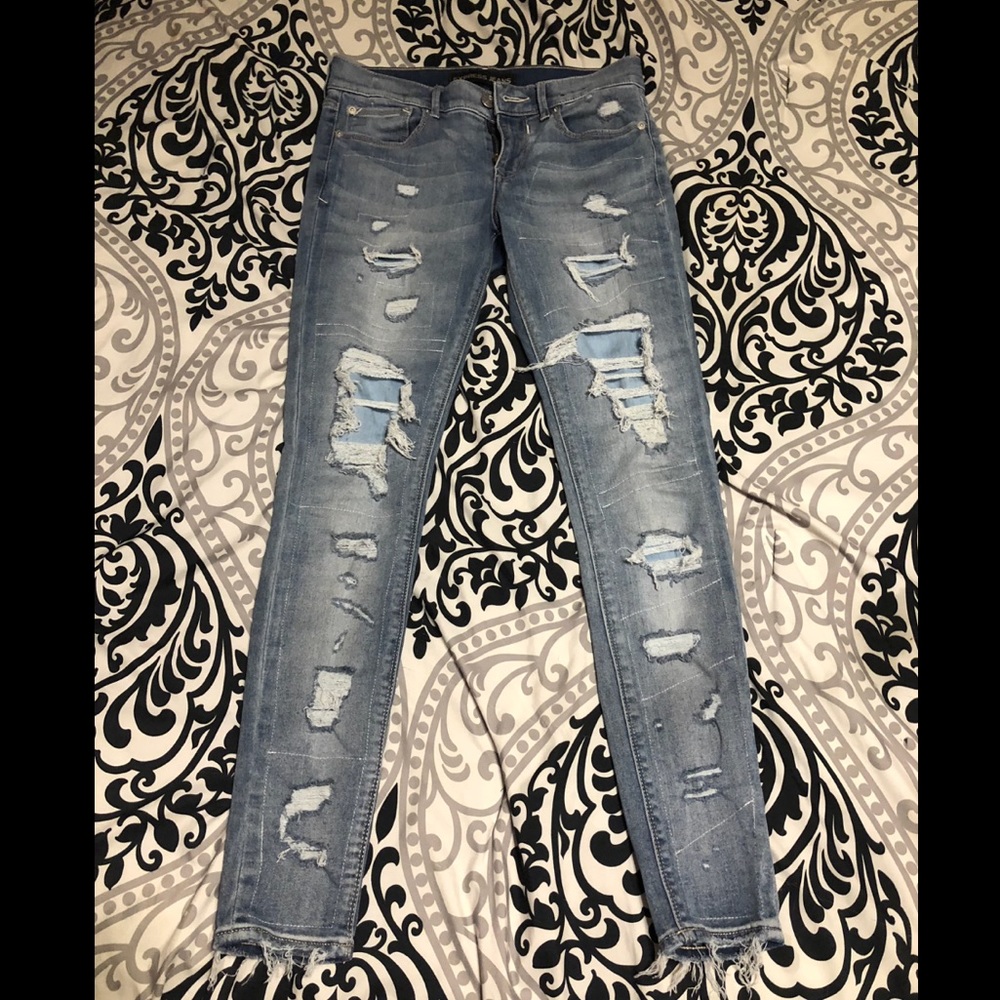 Size 4r Express Skinny Jeans / Jeggings Light Wash